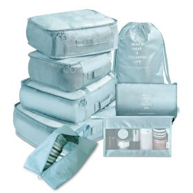 8-piece Set Luggage Divider Bag Travel Storage Clothes Underwear Shoes Organizer Packing Cube Bag (Option: Korea Lan-8 piece set)