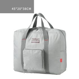 Travel Bag Luggage Storage Bag Foldable Large Capacity Men And Women Canvas Luggage Bag Trolley Bag Travel Bag Ready-To-Produce Bag (Option: Gray large)