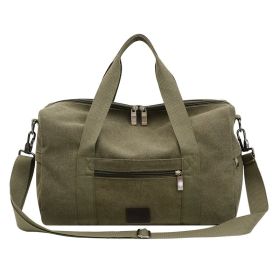 Men's Travel Canvas Bag Going Out Duffel  For Men (Option: Big army green)