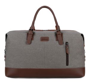 Canvas Travel Bag Men's Gym Bag Outdoor Luggage Bag (Option: Light grey-53x35x25)