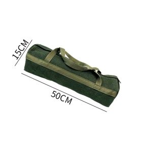 Large  Canvas Electrician's Tool Bag Wear-resistant Portable (Option: Round bag 50x15 cm)