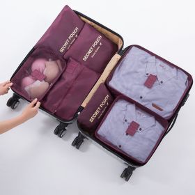 Travel Luggage Storage Bag Packing Bag (Color: Wine Red)