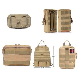 Outdoor Travel Kit For First Aid Water-resistant Compact Bag (Option: Khaki 5Pack set)
